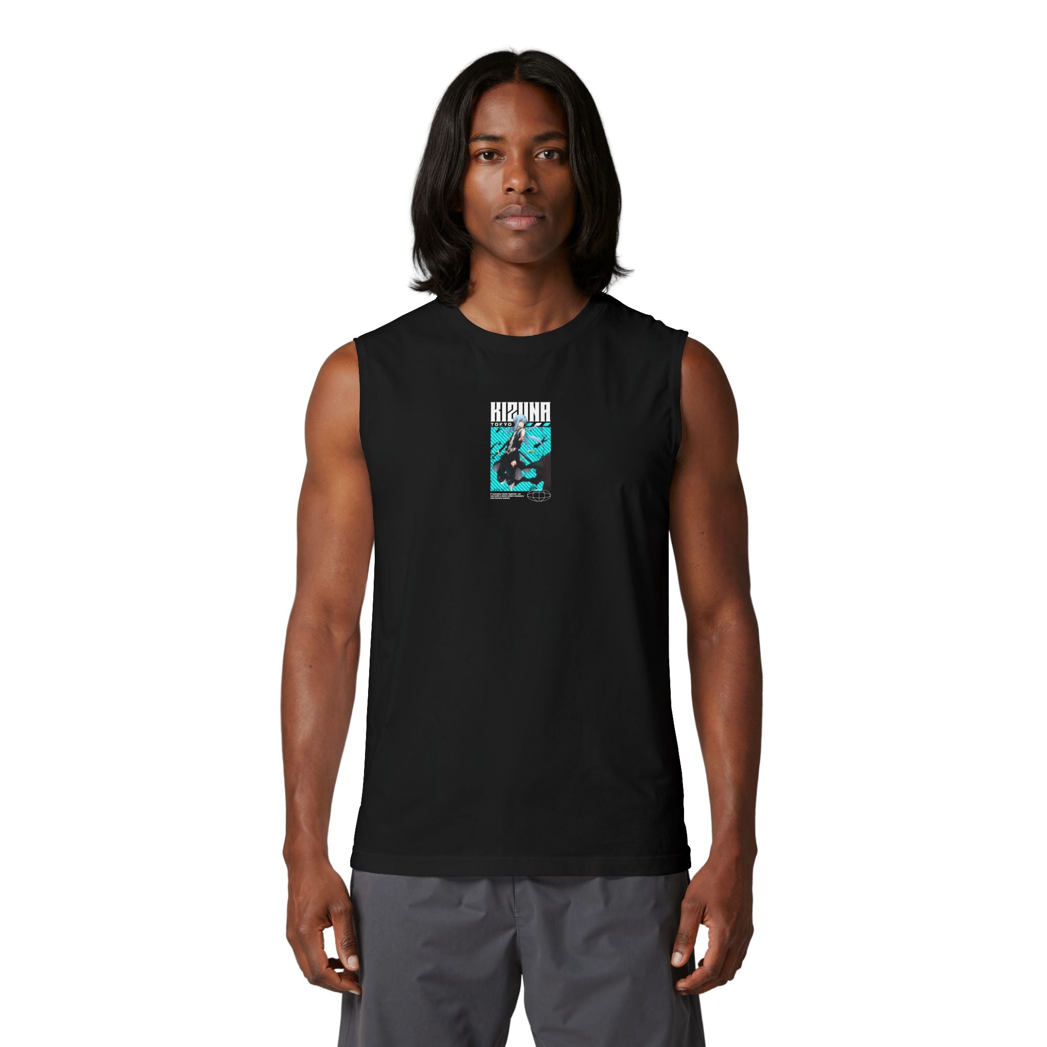 KIZUNA Retro Cyberpunk Anime Muscle Tank