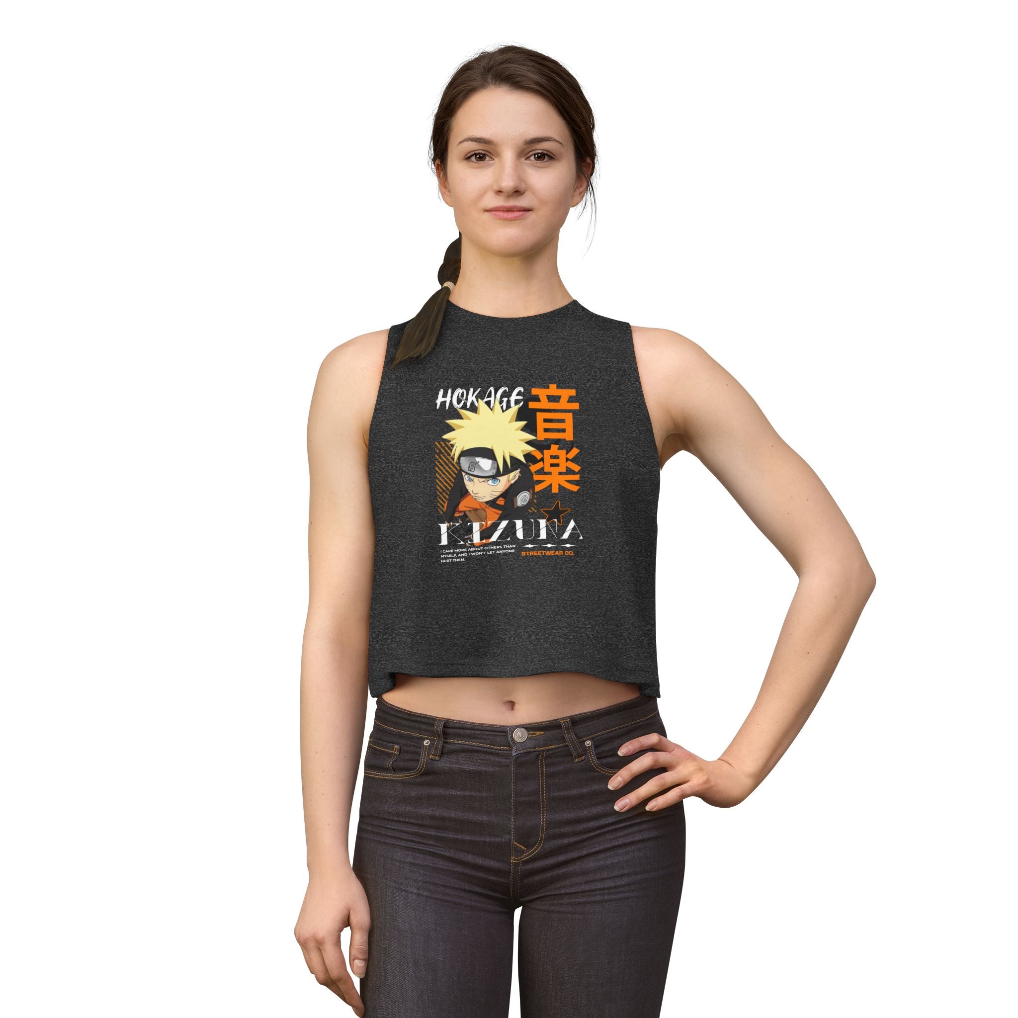 KIZUNA Naruto 'Hokage' Minato Graphic Crop Top