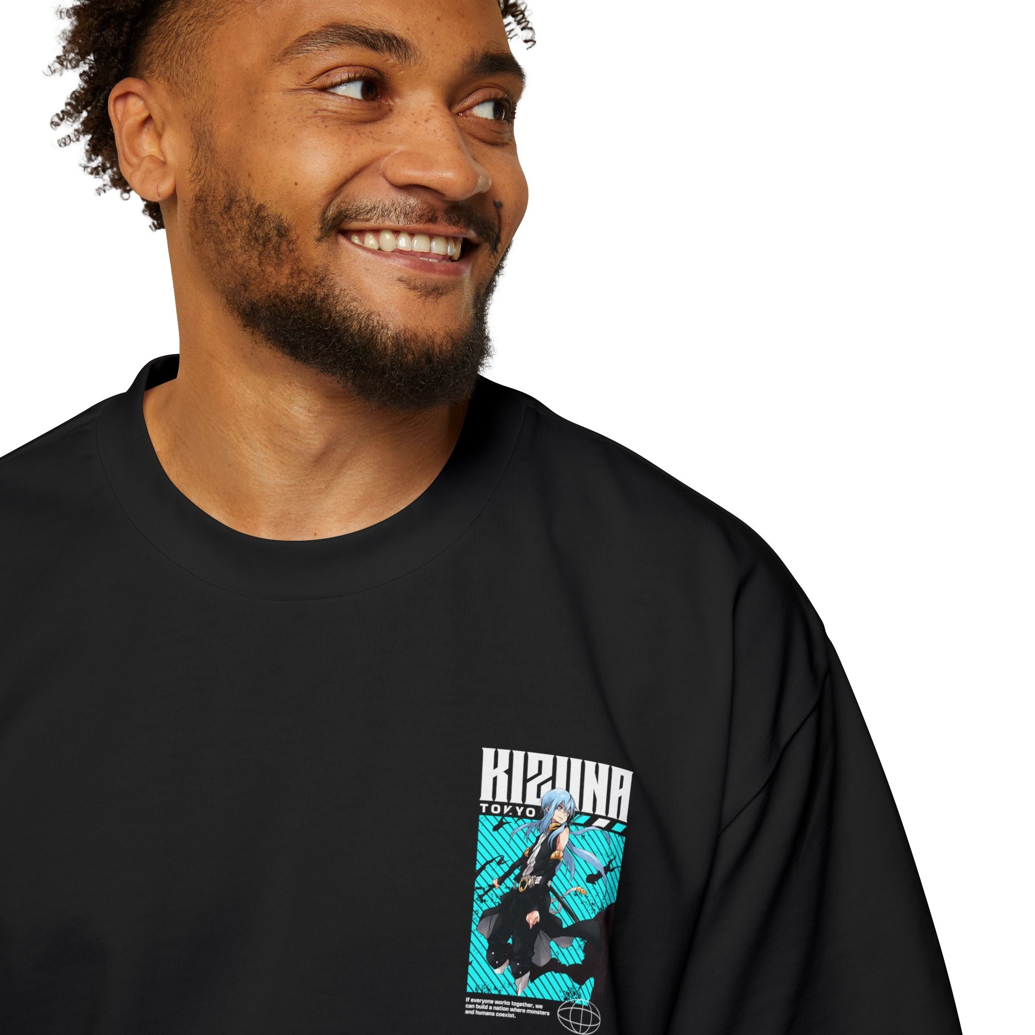 KIZUNA Retro Cyberpunk Anime Oversized Tee