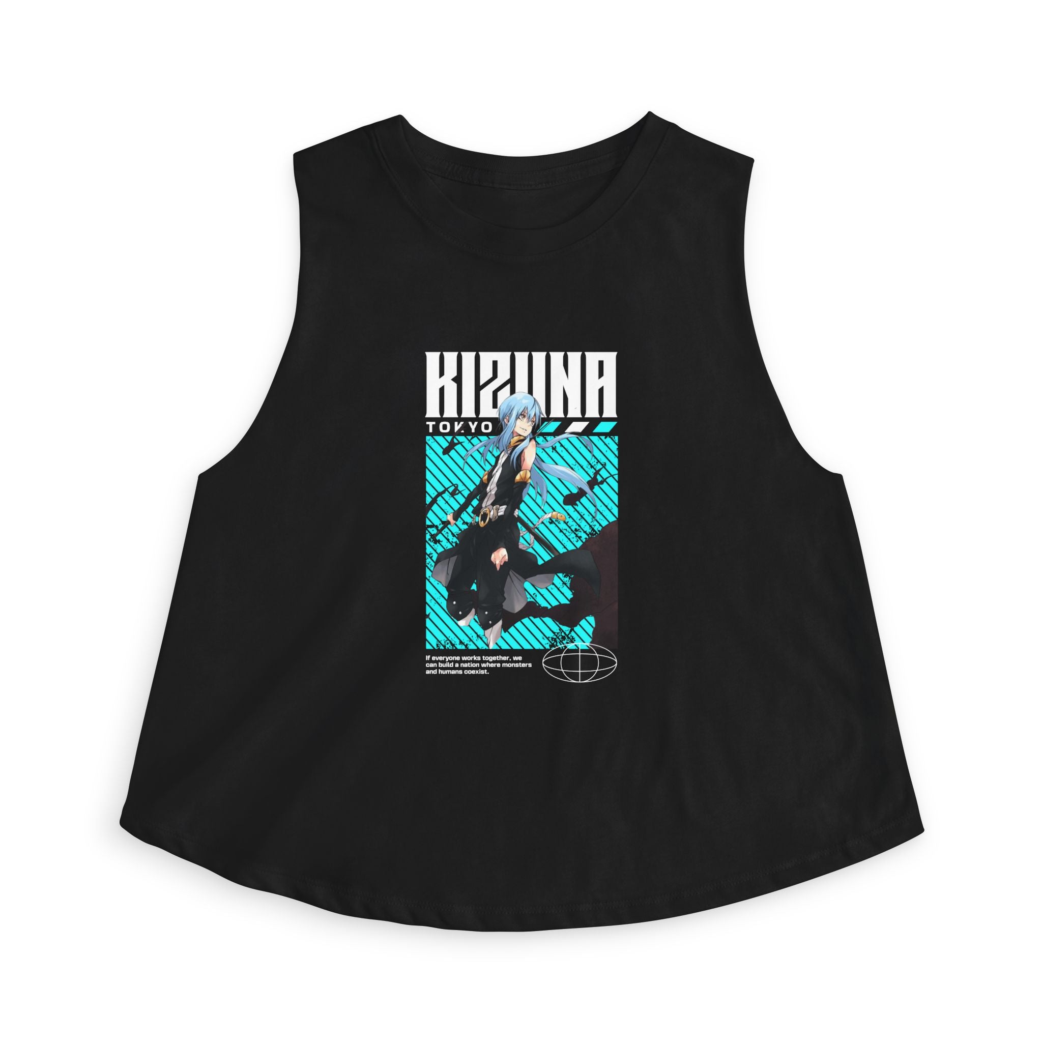 KIZUNA Retro Cyberpunk Anime Crop Top