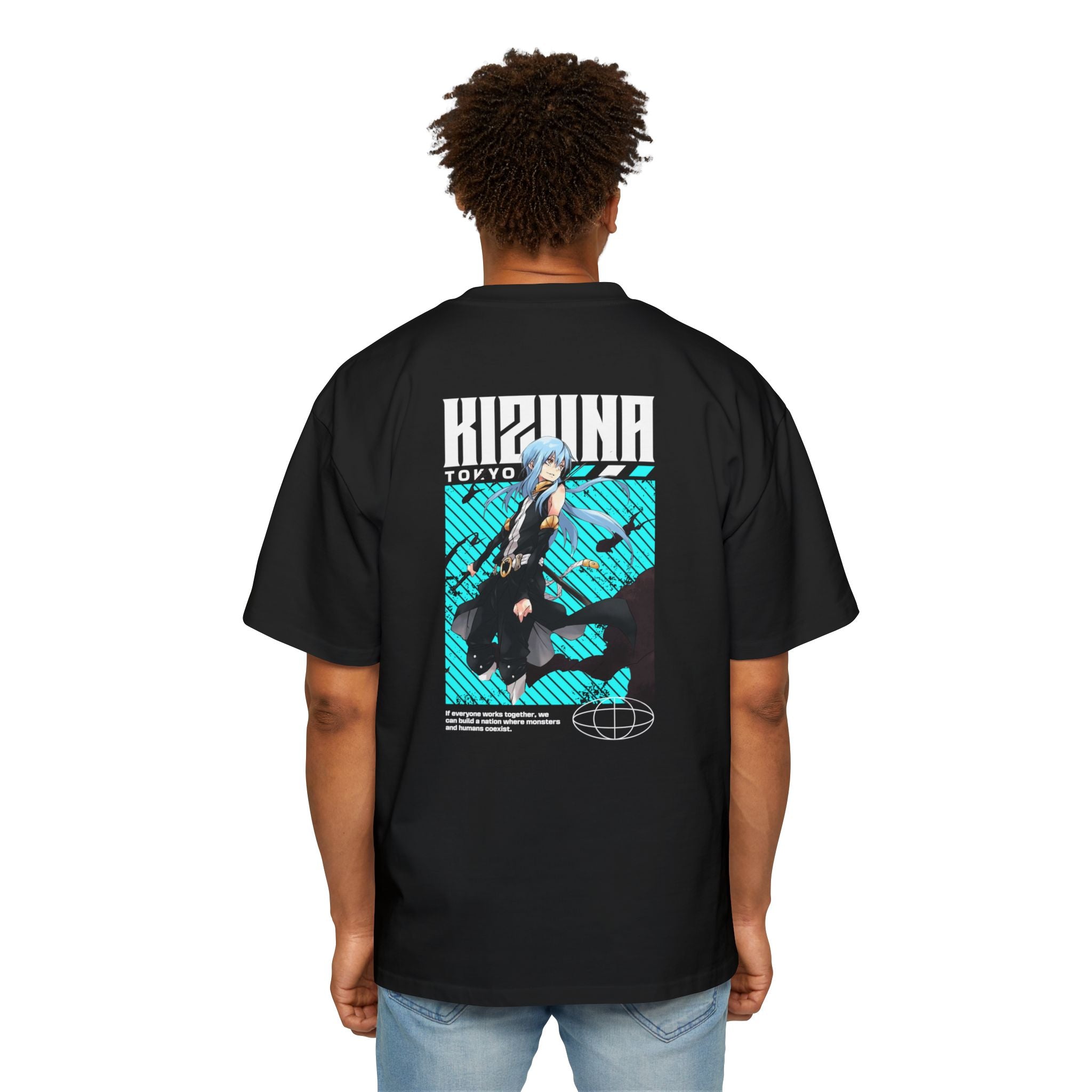 KIZUNA Retro Cyberpunk Anime Oversized Tee