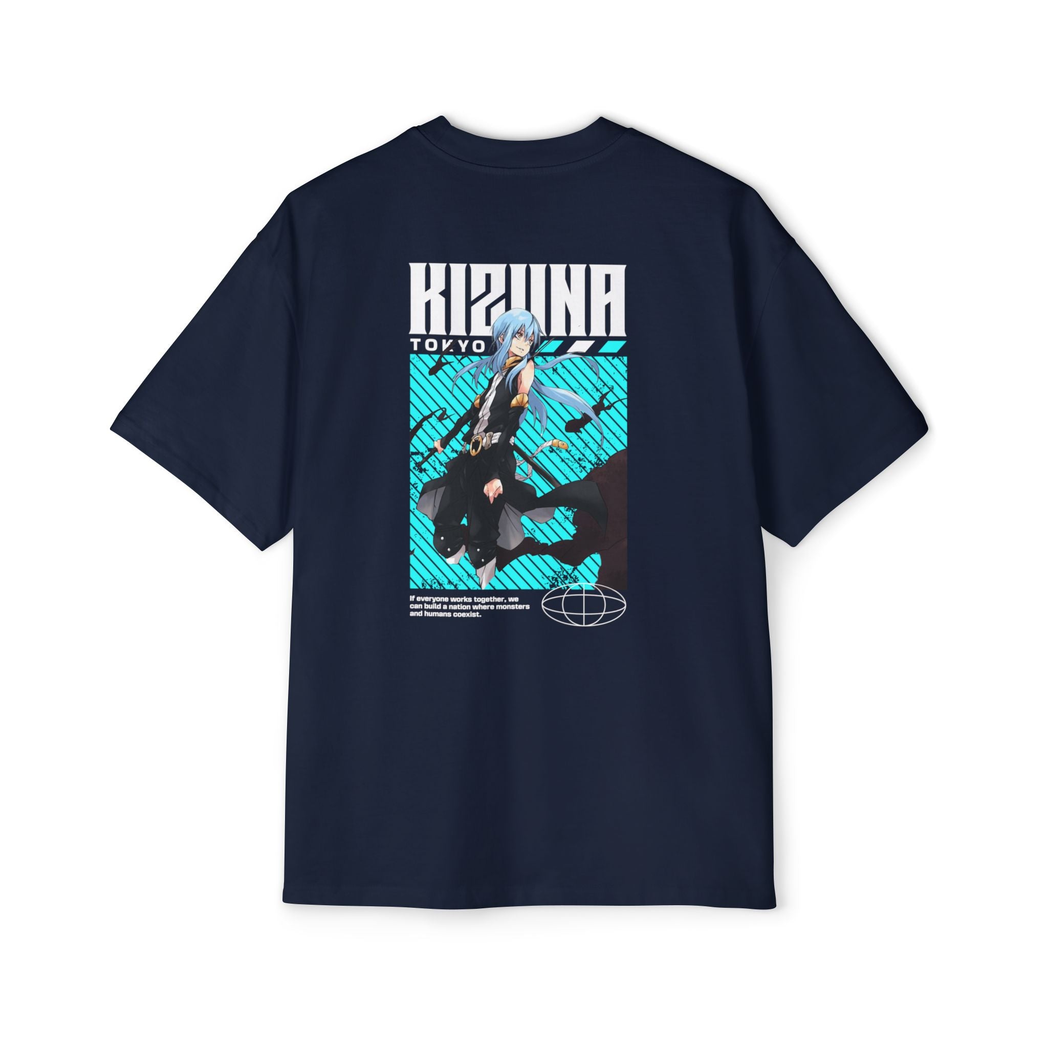 KIZUNA Retro Cyberpunk Anime Oversized Tee