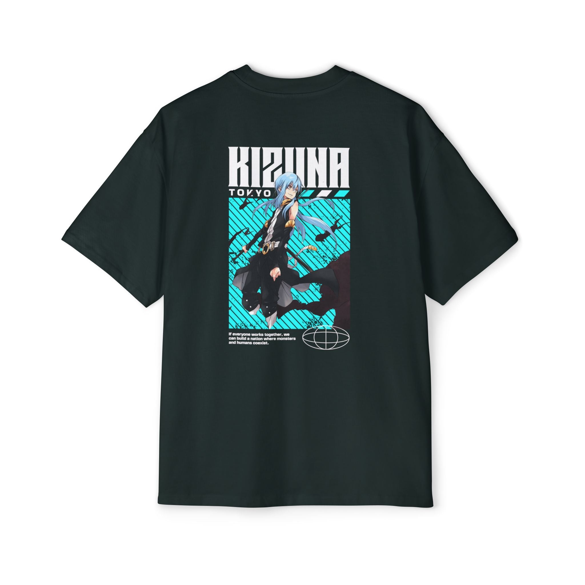 KIZUNA Retro Cyberpunk Anime Oversized Tee