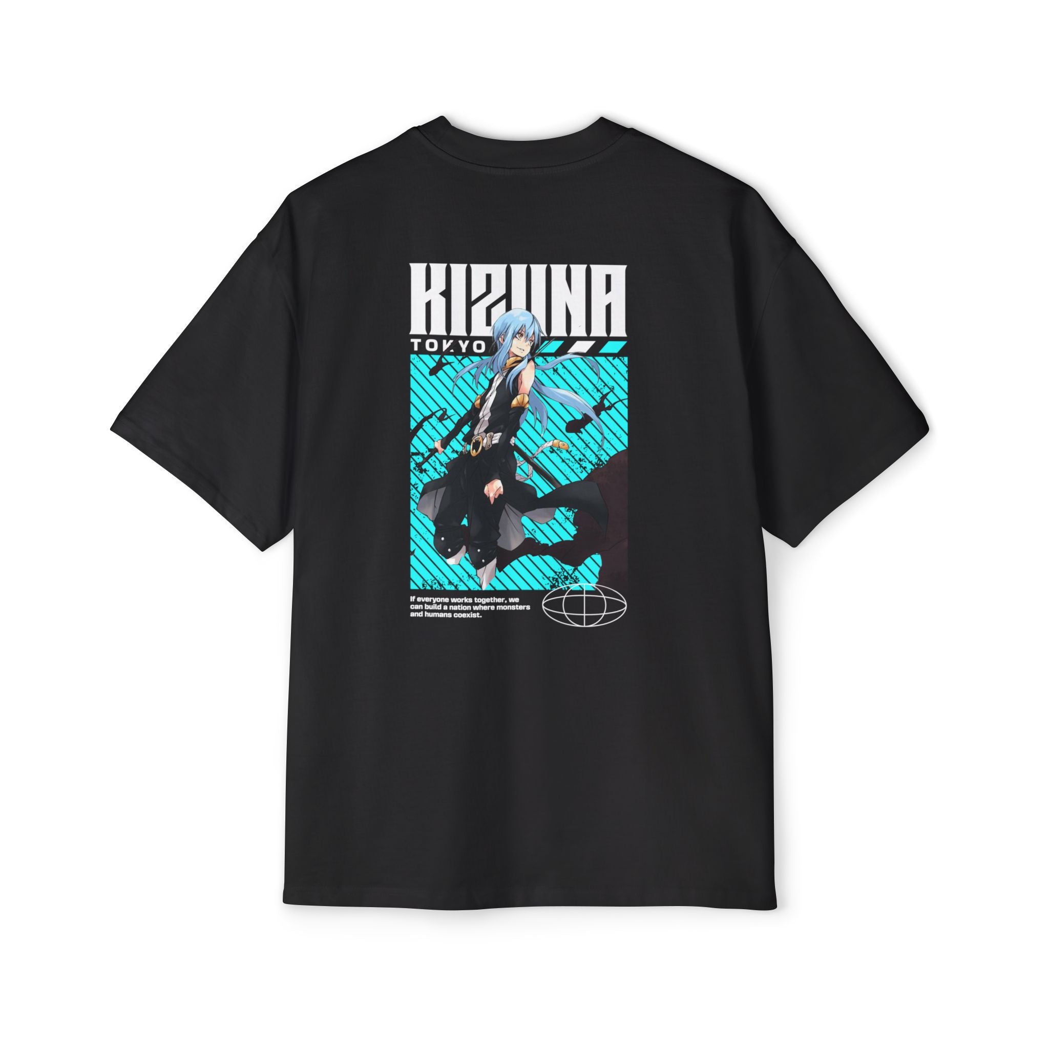 KIZUNA Retro Cyberpunk Anime Oversized Tee