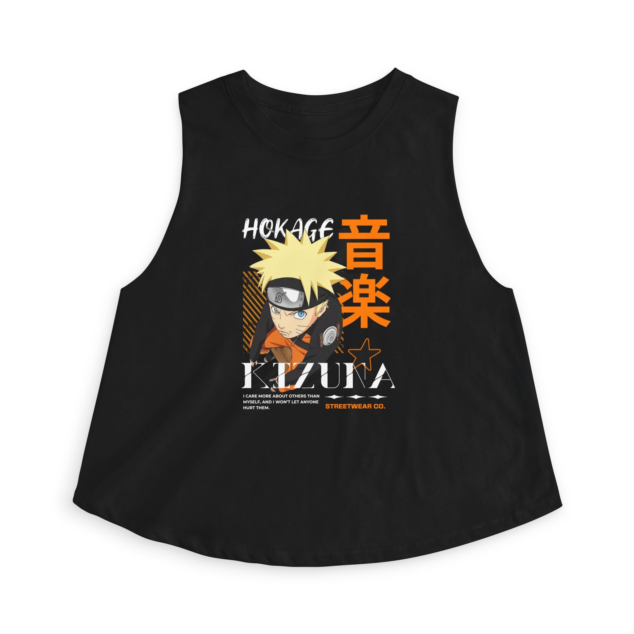 KIZUNA Naruto 'Hokage' Minato Graphic Crop Top