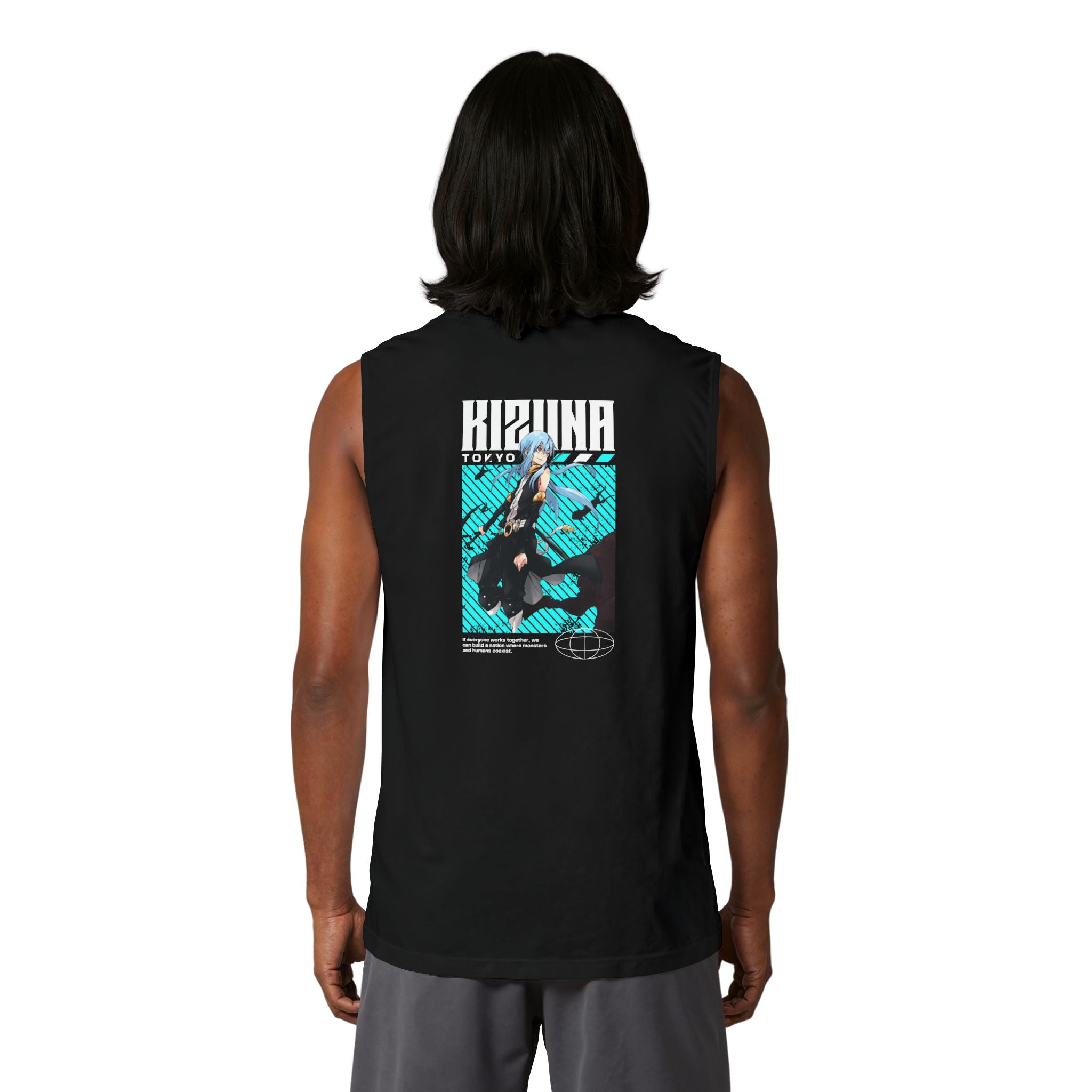 KIZUNA Retro Cyberpunk Anime Muscle Tank