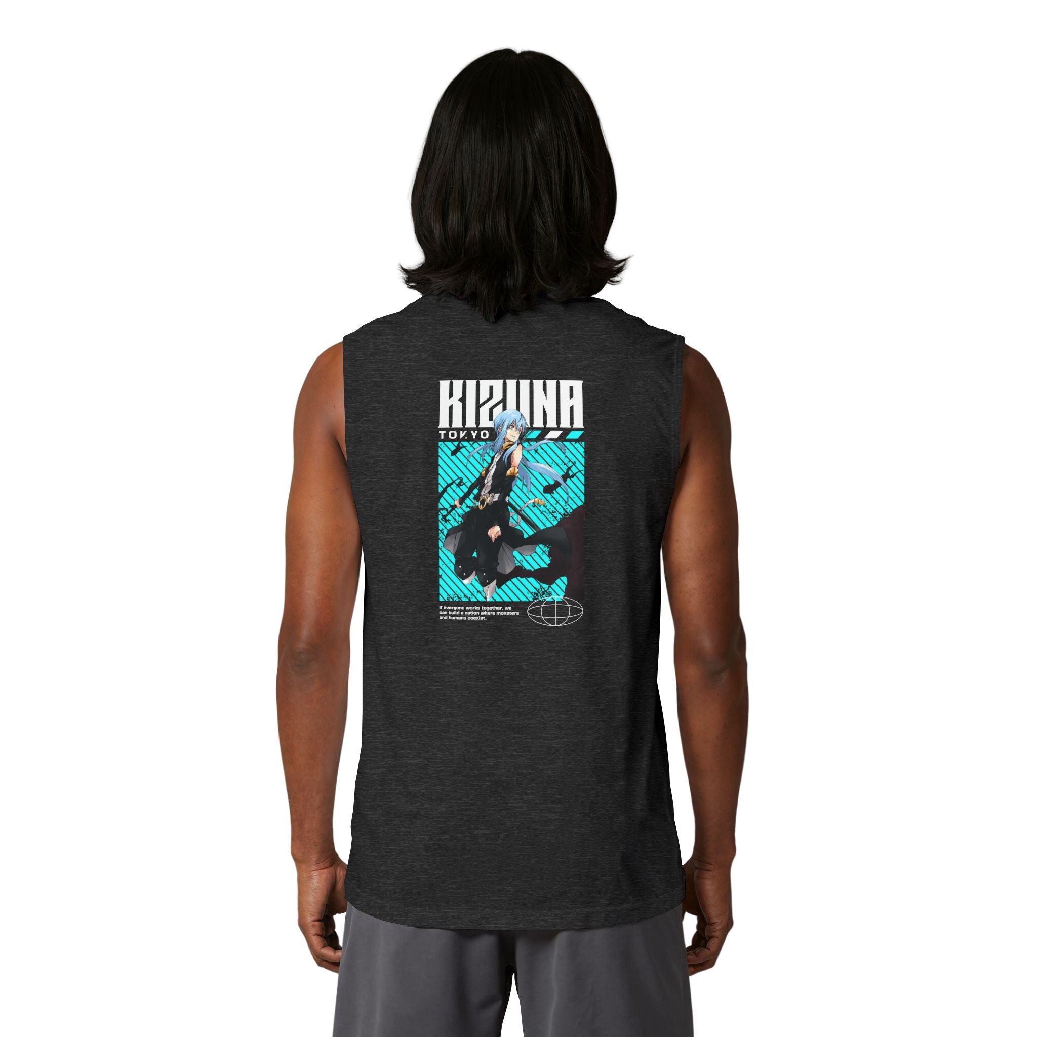 KIZUNA Retro Cyberpunk Anime Muscle Tank