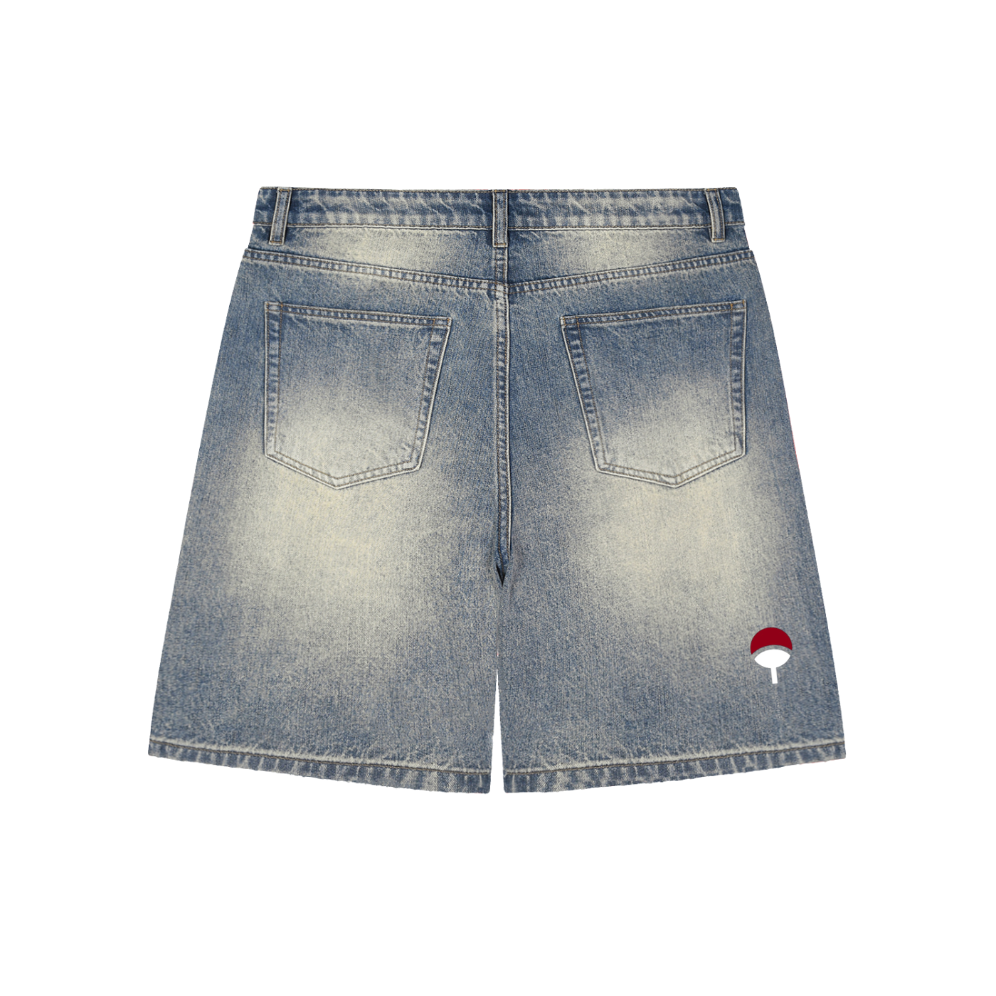 Faded Distressed Baggy Denim Shorts