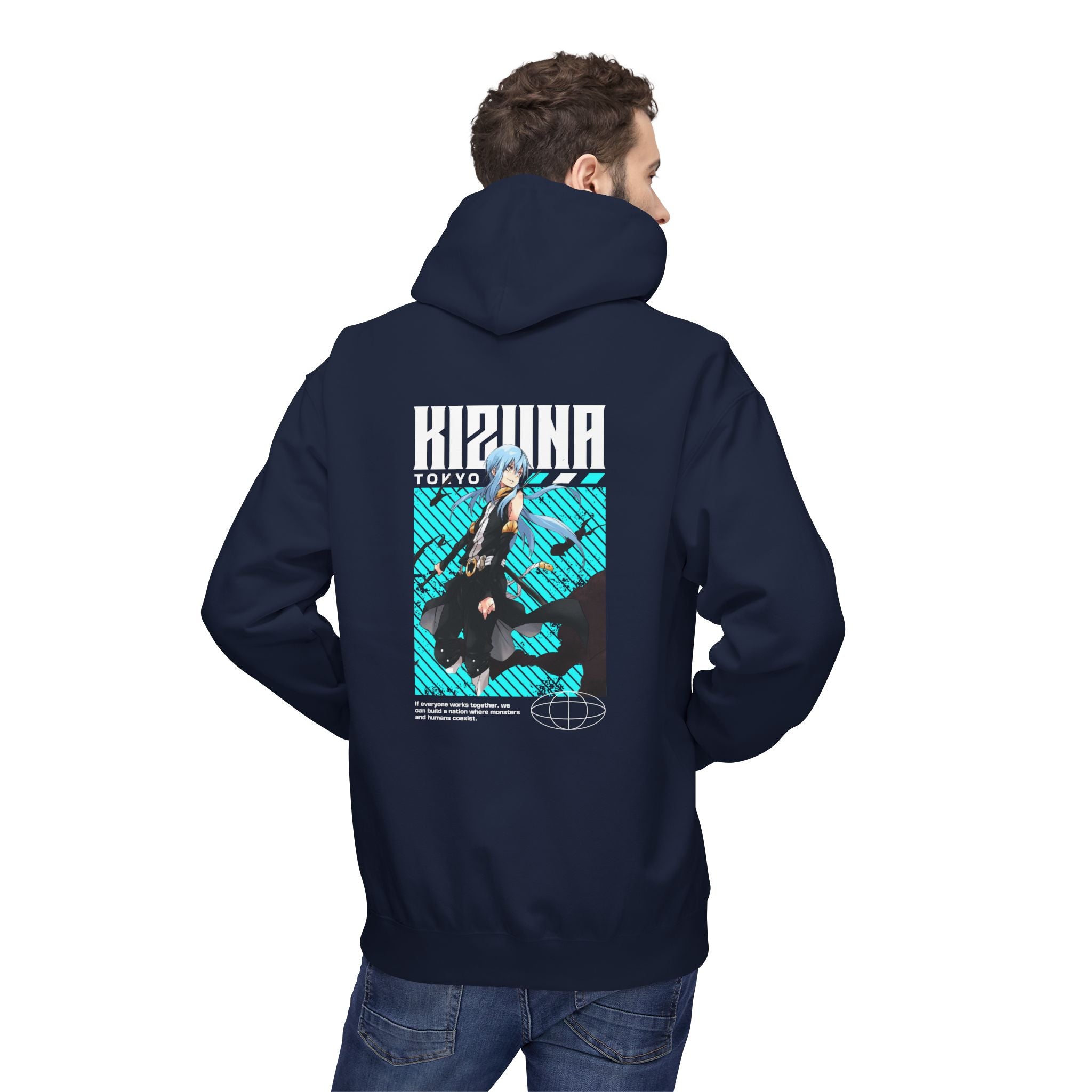 KIZUNA Retro Cyberpunk Anime Hoodie