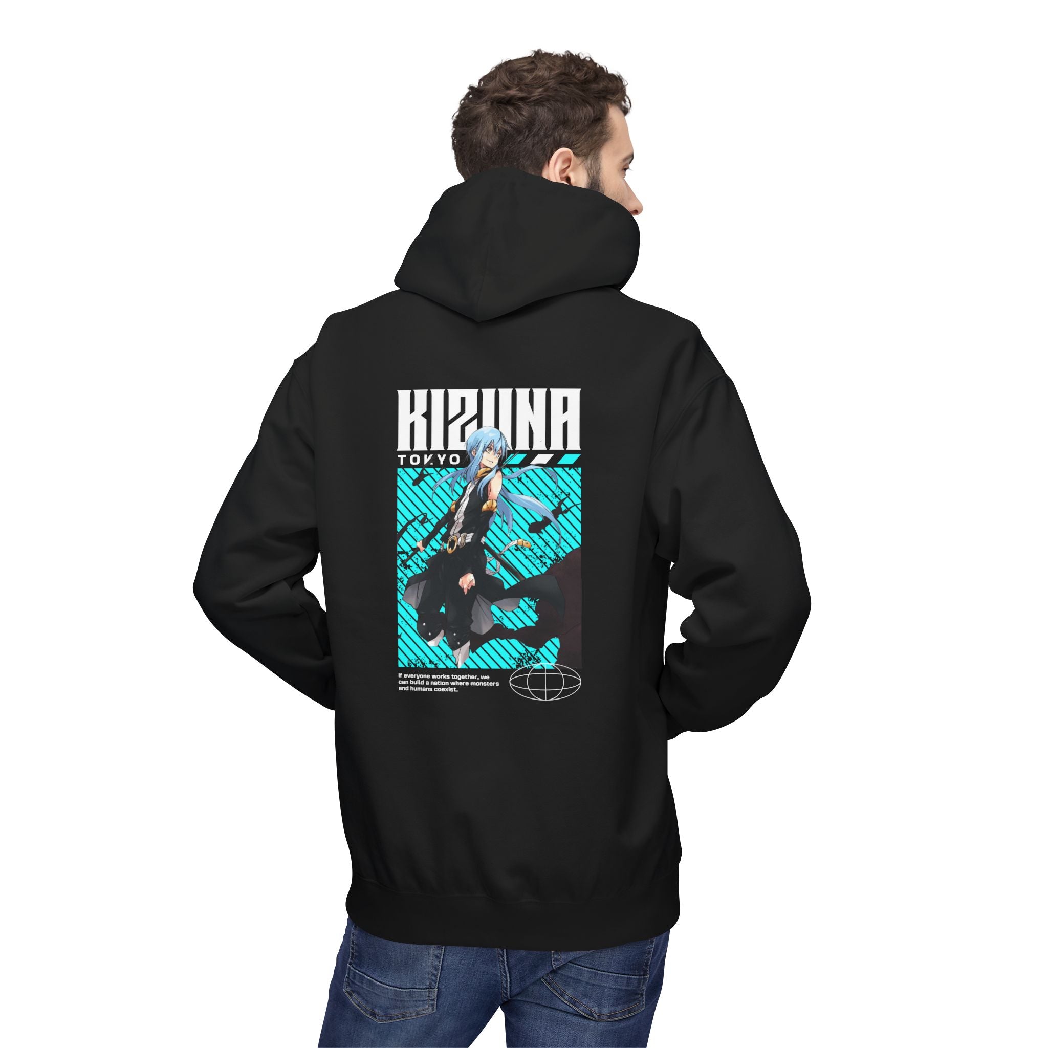 KIZUNA Retro Cyberpunk Anime Hoodie