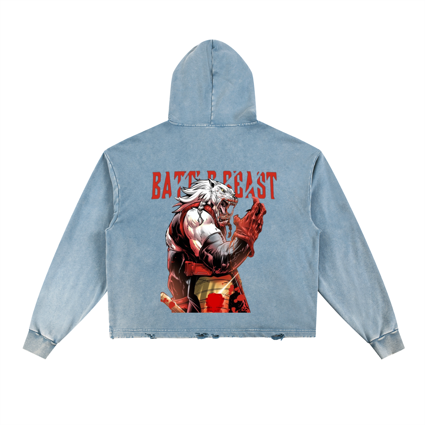 Vintage Washed battle beast hoodie