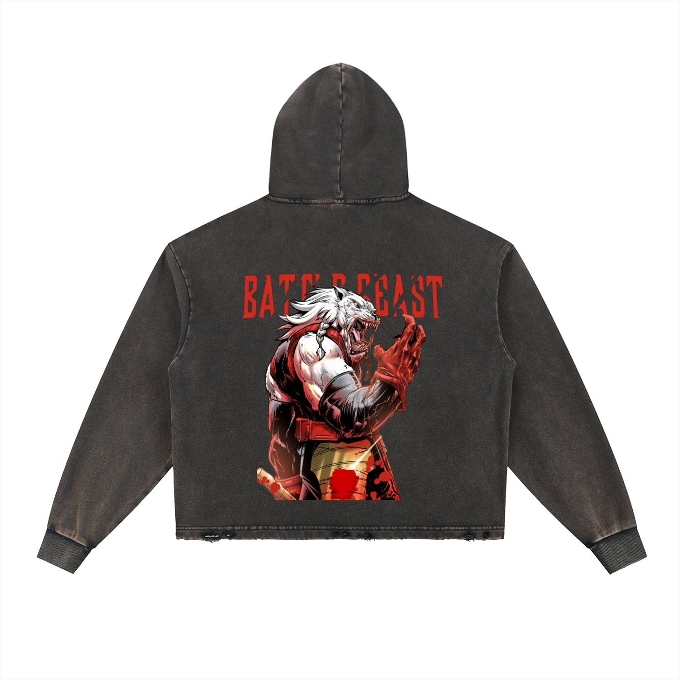 Vintage Washed battle beast hoodie