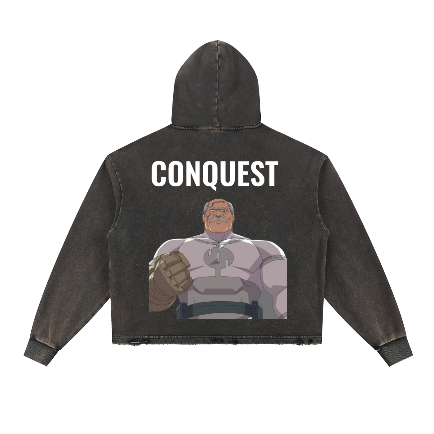 KIZUNA: Conquest – Vintage Frayed Hoodie